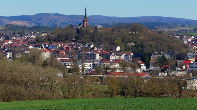 frankenberg germany historic cityscape 4k 25fps video