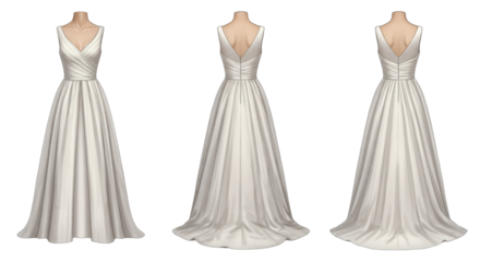 Isolated Elegant Wedding Dress Design