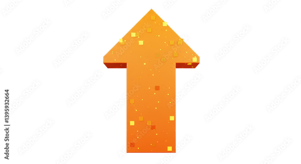 Poster isolated up arrow icon