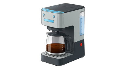 Isolated Coffee Maker Machine