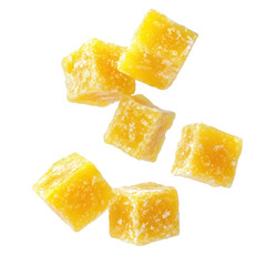 Saffron Turkish Delight on transparent background