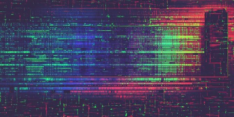 Obraz premium Abstract Glitch Art: Digital Noise Patterns