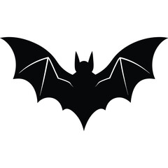 Bat silhouette isolated on white background