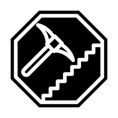 Work Zone Sign line icon