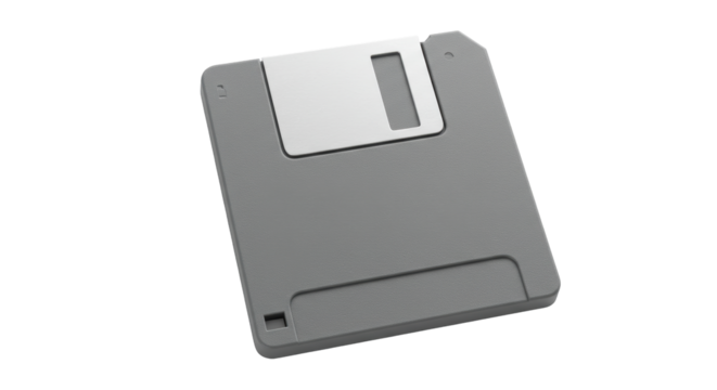 Isolated floppy disk on white background