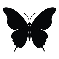 butterfly silhouette isolated on white background