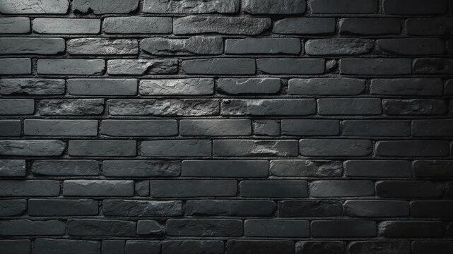 Old-fashioned black brick wall surface for interior design