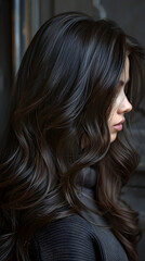 Women with long brunette hair