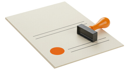 Isolated Stamped Document