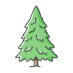 douglas fir tree icon, douglas fir tree vector illustration-simple illustration of douglas fir tree, perfect for douglas fir tree logos and icons