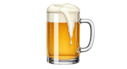 Isolated Beer Mug with Foam