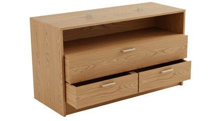 Isolated Wooden TV Cabinet