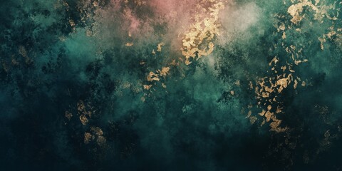 Fototapeta premium Stunning Teal and Gold Abstract Graphic Background