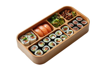 Sushi Bento Box on transparent background