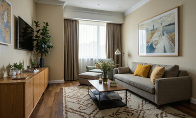 Fototapeta premium Grafika przedstawiające róznego rodzaju kreację i inwencję w przedstawianiu świata ludzi i nauki. Interior desing. Projektowanie wnętrz.