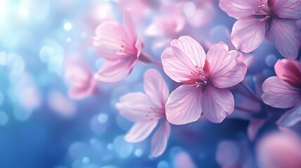 Soft Pink Blossom Serenity: A Delicate Springtime Floral Display