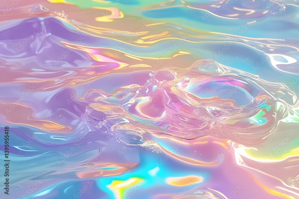 Aufkleber soft pastel rainbow gradient background with lots of empty space for text, more clarity with clear l