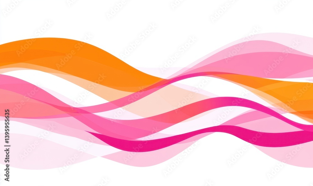 Poster modern abstract background vector with pink and orange shapes on a white background, in a flat desig