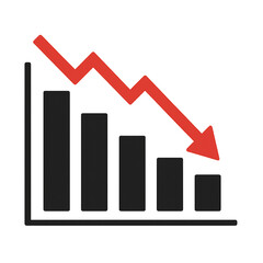 Fototapeta premium Stock market crash graphic