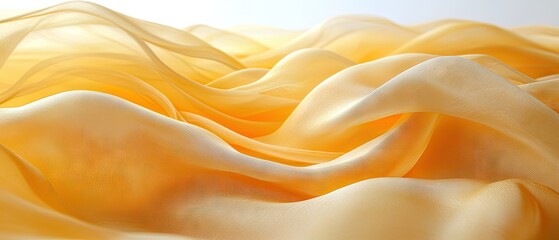 Obraz premium Soft, flowing fabric in a gentle gold tone