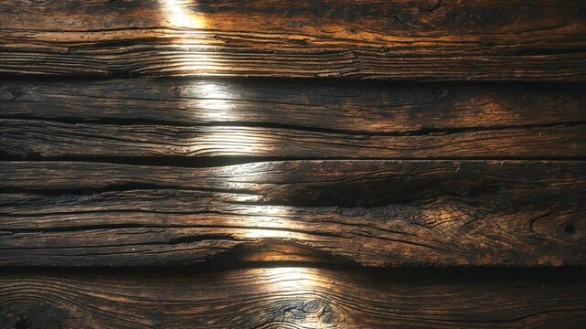 Weathered wooden planks background texture showcasing aged wood. Dark surface highlighting a rustic wooden pattern. Antique wooden tabletop.