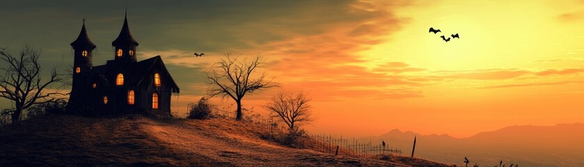 Haunted House at Sunset