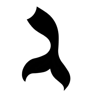 Mermaid tail silhouette 