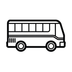 Outline Vector of a Tourist Passenger Bus