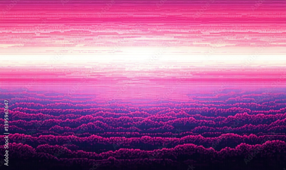 Poster abstract background with a pixel mosaic. the pattern of the pixels is made up of small squares, whic