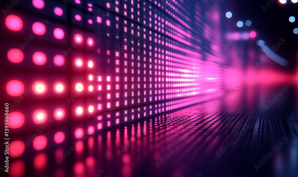 Poster abstract background with a pixel mosaic. the pattern of the pixels is made up of small squares, whic