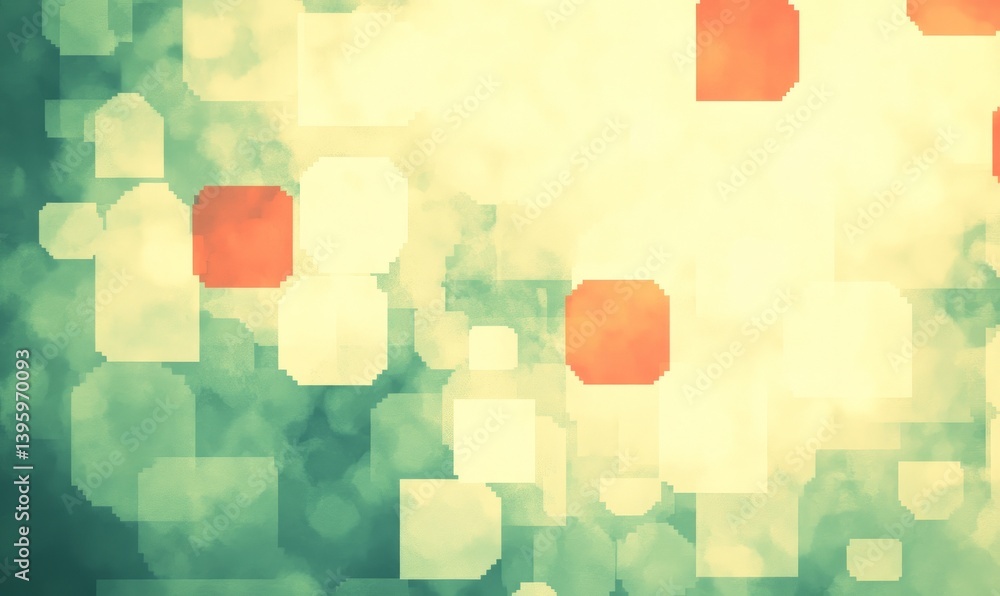 Poster abstract background with a pixel mosaic. the pattern of the pixels is made up of small squares, whic