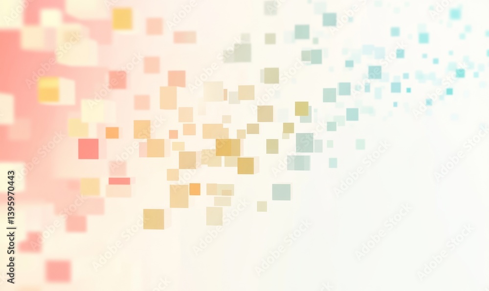 Poster abstract background with a pixel mosaic. the pattern of the pixels is made up of small squares, whic