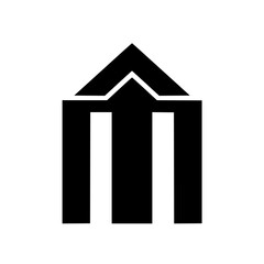 Minimalist Architecture Logo: Bold Black & White Graphic