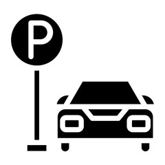 Parking Area line icon
