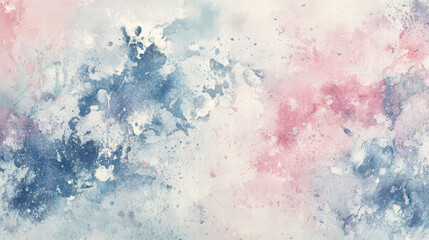 Naklejka premium Watercolor Painting Abstract: A delicate dance of color, a dreamy fusion of pink, blue, and soft hues, as if capturing the ephemeral beauty of a celestial canvas.