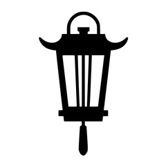 Minimalist Silhouette of a Japanese Lantern: Elegant Vector Illustration