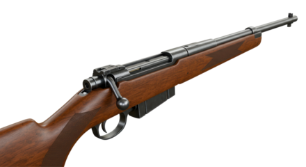 Isolated rifle on white background