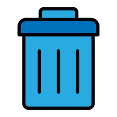 Trash Can Vector Filled Icon Design