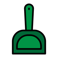 Dustpan Vector Filled Icon Design