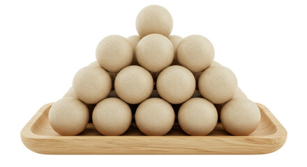 Isolated Pile of White Chocolate Balls