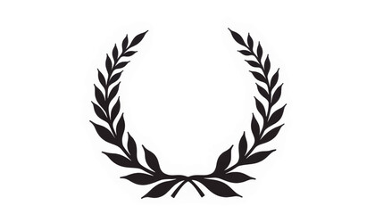 Laurel wreath symbolizing achievement and success, minimalistic design