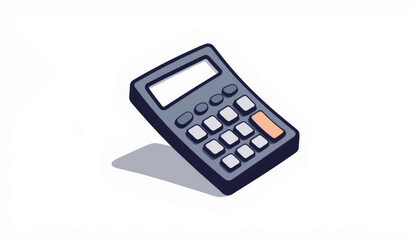 Modern loan calculator illustration on white background, financial concept