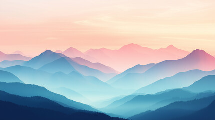 Obraz premium Landscape-oriented abstract background with soft pastel gradients