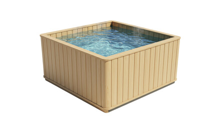 Isolated Wood Hot Tub
