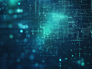 Digital Network: Abstract depiction of a digital network, where interconnected lines and points of light symbolize data flow and connectivity in a sleek, technological design.