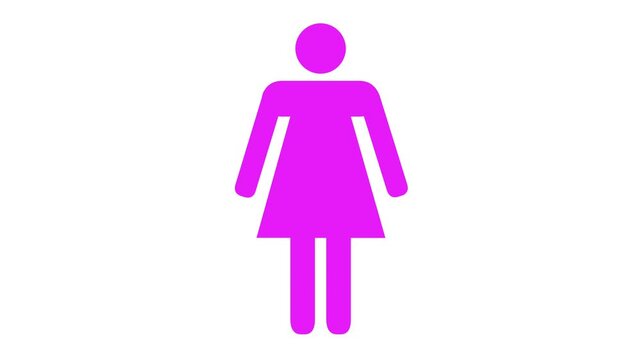 Looping Transgender Animation Of Male Gender Symbol Changing To Female, And Back Again, With Alpha Channel