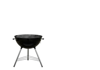 Isolated Black BBQ Grill on White Background