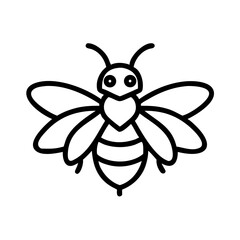 Fototapeta premium Bee Animal outline Icons