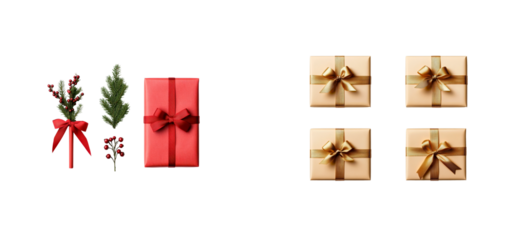 Festive Gifts Arrangement, Cut Out Transparent