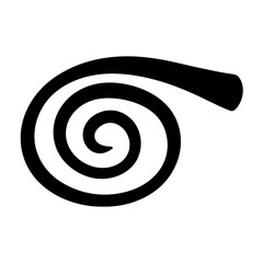 Abstract Spiral Design Black and White Swirl Graphic Artistic Vector Illustration